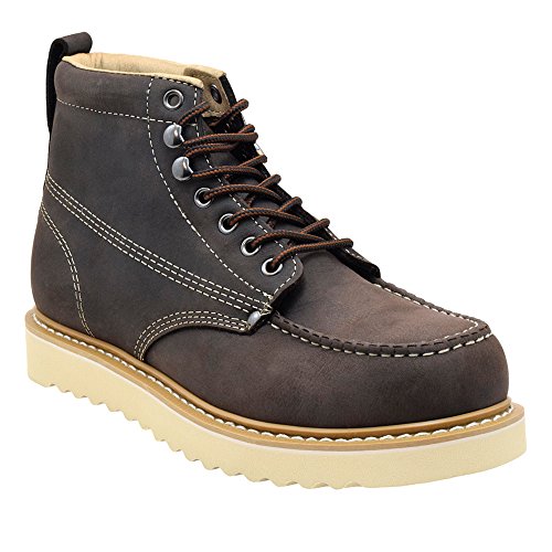 Golden Fox Mens Premium Leather Soft Toe Light Weight Industrial Construction Moc Work Boots Insulated