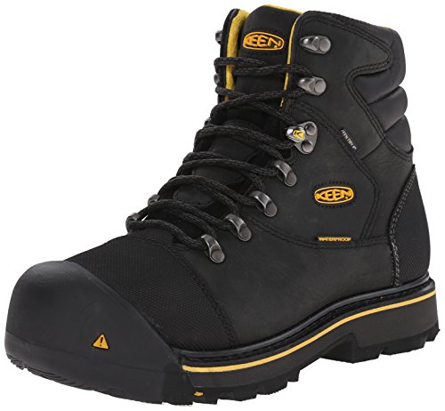 KEEN Utility Mens Milwaukee 6 inch Steel Toe Waterproof Work Boot